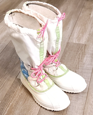 Vintage Sorel Free Style Snow Boots Made In Canada Lime 