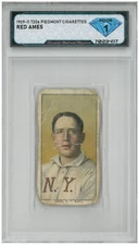 1909-11 T206 Piedmont RED AMES 💎 DSG 1 Poor