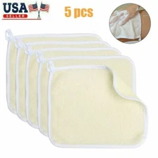 5 Pcs Set Exfoliating Face and Body Wash Cloths Towel Soft Weave Bath Cloth New