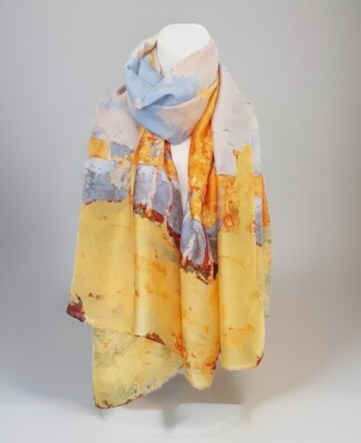 Batik Schal Arty Abstrakt Print Design Damen Langhals Groß Tuch Scarf