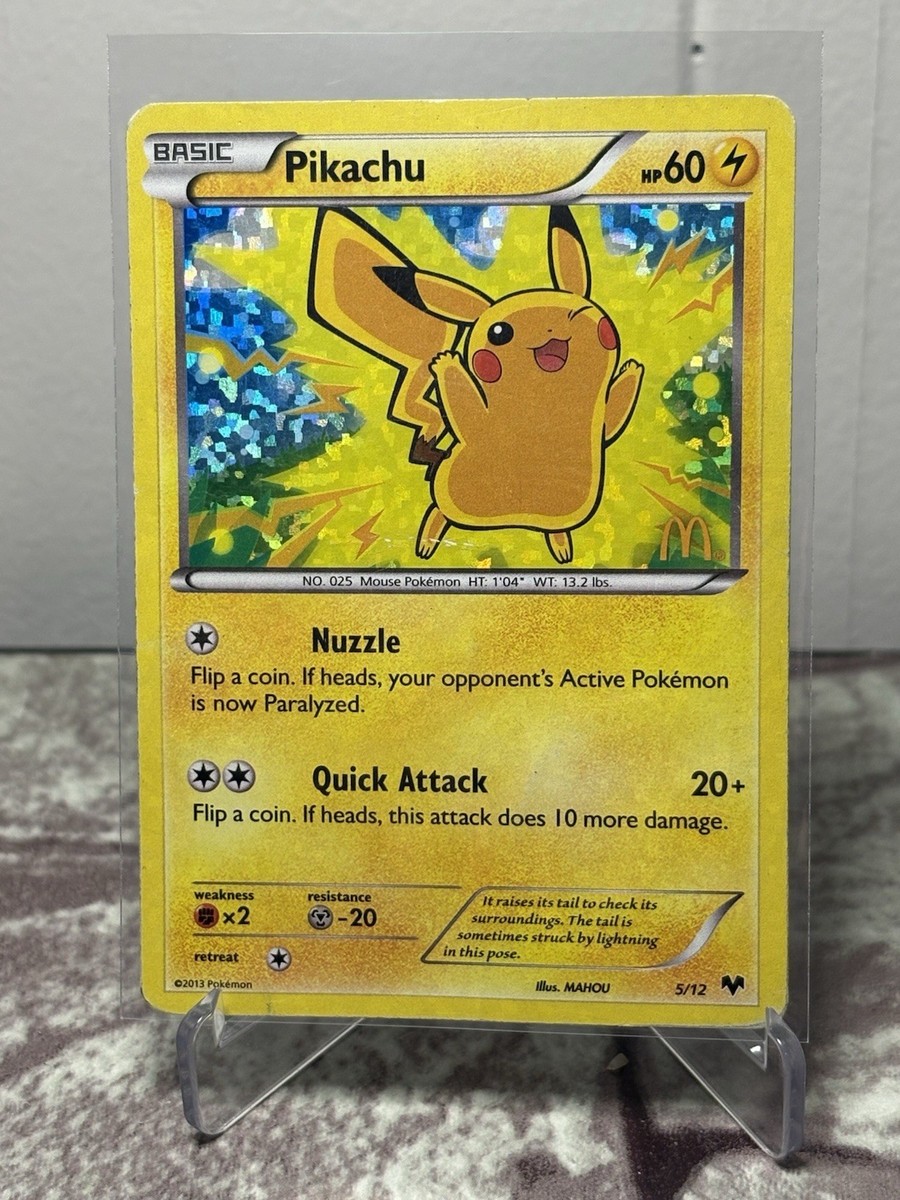 Pikachu 5/12 2013 McDonald's Collection Pokemon Card TCG Promo