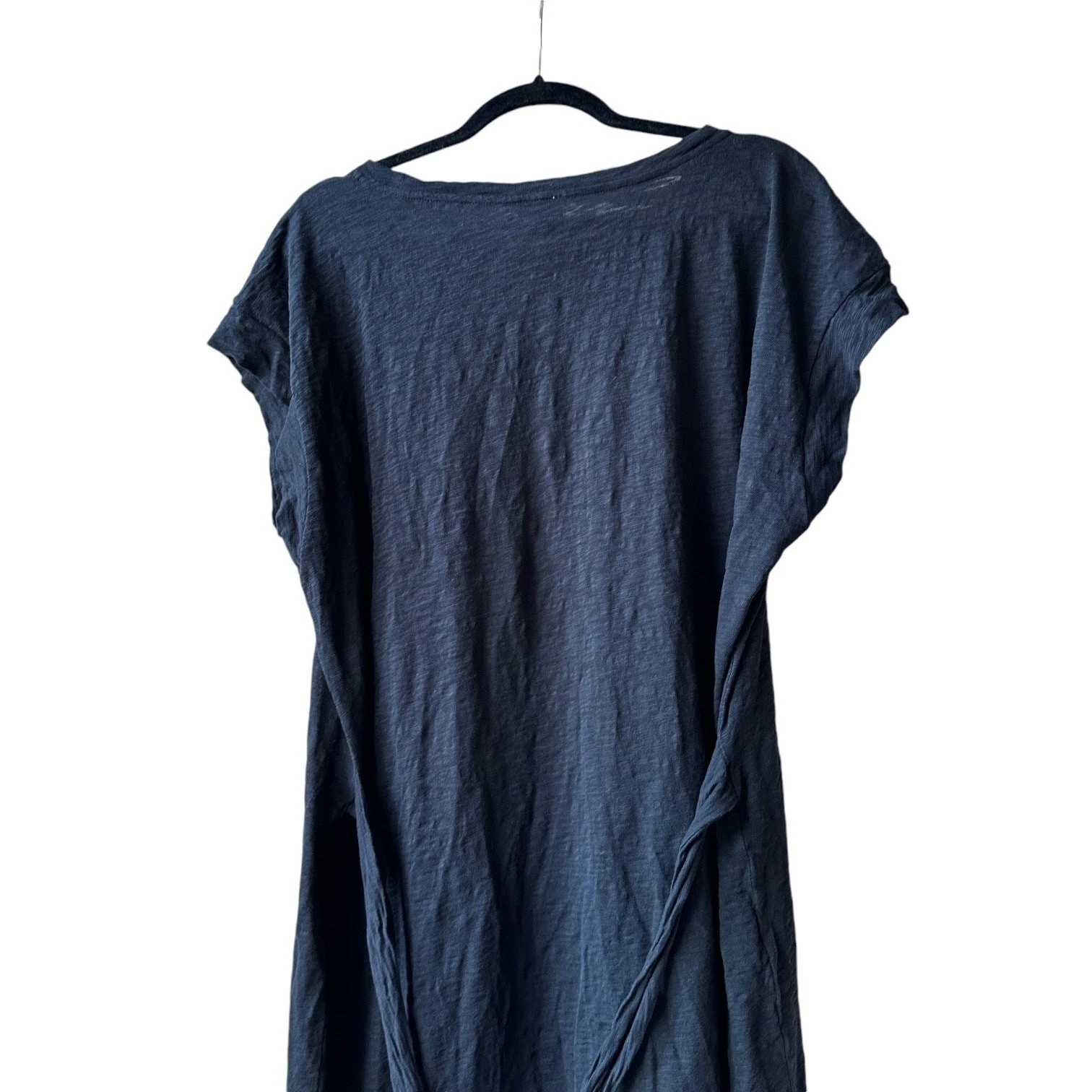 VETEMENTS j.crew abito t shirt manica corta cravatta vita nero bi142 donna taglie forti 2x