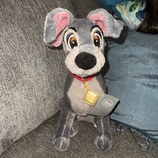 DISNEY STORE TRAMP PLUSH Lady and the Tramp Puppy Toy 18  Inches NEW HTF W/ Tags