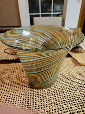 Murano Glass  Vase Swirl - 8'' H  Signed Cenedese  on Bottom 