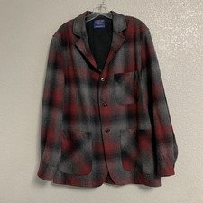 Pendleton Jacket Blazer Mens M Wool Plaid Heritage Limited Edition Patch Pockets