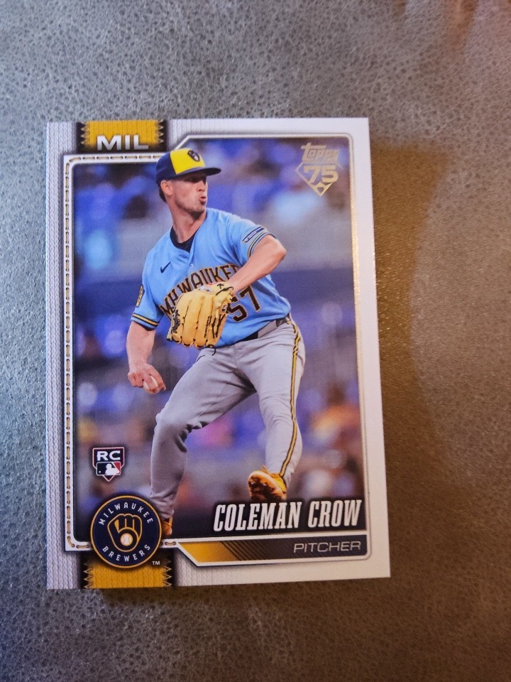 2026 Topps Update Series US68 Coleman Crow - Milwaukee Brewers RC
