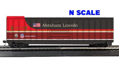 VALUE TRAINS N SCALE ACF 50'6'' BOXCAR ABRAHAM LINCOLN 1616 SCHEME PN N10115