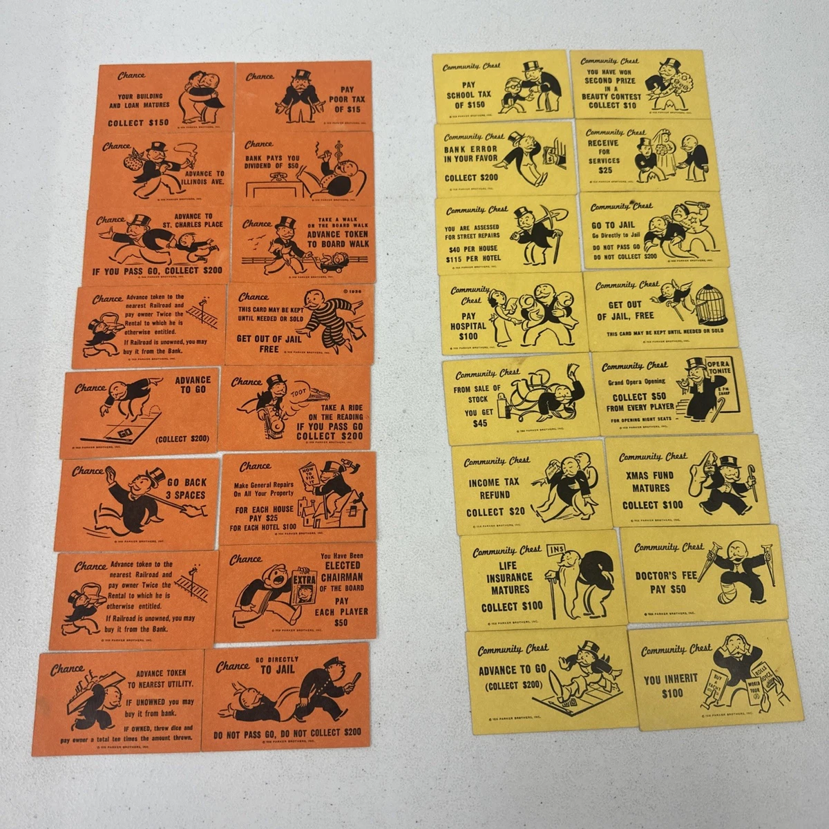 Parker Brothers Monopoly 1961 Vintage Manufacture Board