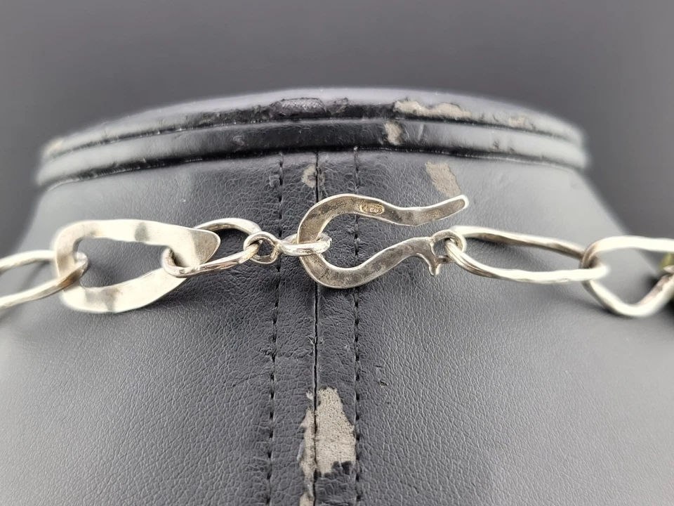 Retired Silpada Sterling Silver 925 Jade Smoky Quartz Bead Necklace 18" N1218 - Image 4 of 4