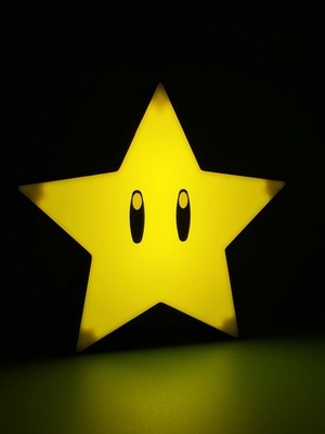 Super Star Lampe  Sound & Licht   Super Mario Nintendo  Gaming Geschenk Stern