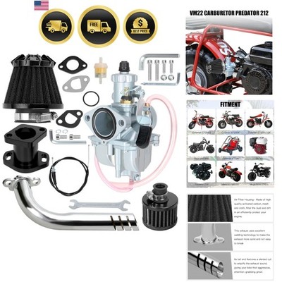Carburetor 212cc for Go Kart Mini Bike Predator GX200 224cc 196cc Exhaust Pipe