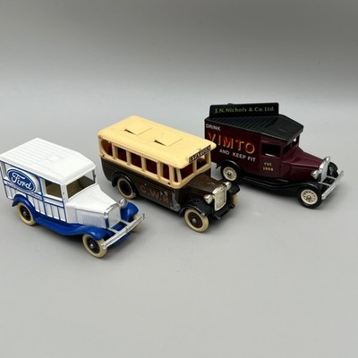 3x Lledo Days Gone Diecast Modell Vans Ford Model T Morris Dennis Restposten FW