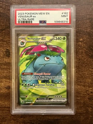 Venusaur EX Holo Pokemon Card PSA 9 Mint 182/165 Sv: Scarlet & Violet 151