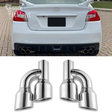 Für Subaru WRX STI 2x 2,5" Einlass 4" Auslass Doppelter Auspuff Spitze Rohr