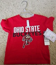 Ohio State Buckeyes Kids Size 2 Short Sleeve T-Shirt - NEW!  2 Feet Ahead!