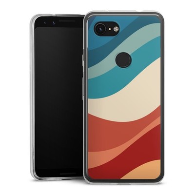 Slim Hülle für Google Pixel 3a Farbe Farbverlauf Welle
