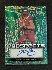 Kyron Drones 2024 Leaf Electrum Prospects Platinum Auto /5 Virginia Tech #PA-KD1
