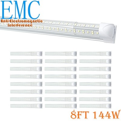 8 Foot Led Garage Ceiling Lighting Fixture 144W 18000Lms 6500K No RF FM Interfer