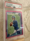 Panini 2025 Donruss Rated Rookie Jaxson Dart #400 Optic Preview Pink PSA 8