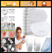 100 Pcs Disposable Underarm Sweat Pads  2 Rolls Collar Liner Tape - Ultra Thin