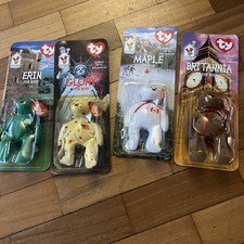 1999 Full Set of 4 Ty McDonalds Beanie Baby Britannia Glory Maple Erin the Bear