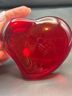 Vintage Elsa Peretti Tiffany Art Glass Red Heart Paperweight No Box — photo 3