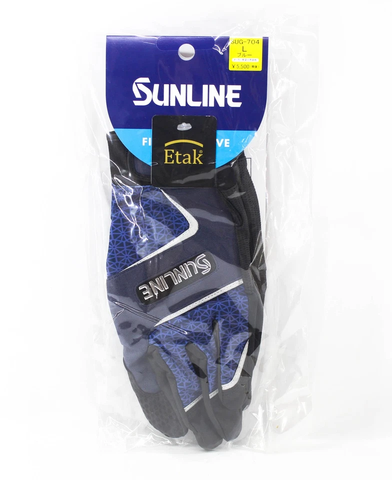 Sunline SUG-704 Salt Glove Casting Jigging Blue Size L (7856)