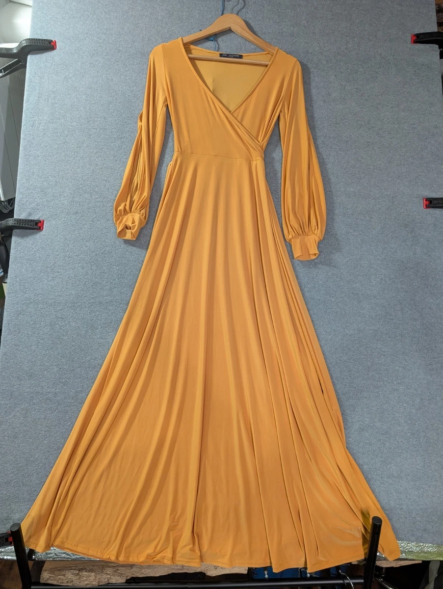 emerald silk long dress Front Twist Satin Dress – Long Sleeve Satin Maxi in Emerald Green Small / Satin / Emerald main image 1