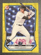 2026 Bowman Chris Arroyo Prospect Yellow Pattern Border 75/75 Marlins BP-61