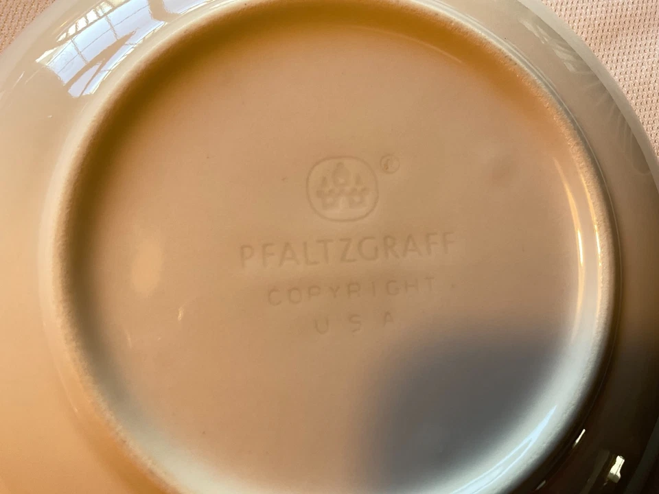 Pfaltzgraff Juniper Pattern Set Of 6 Saucers  (Retired Pattern) - Image 3 of 4