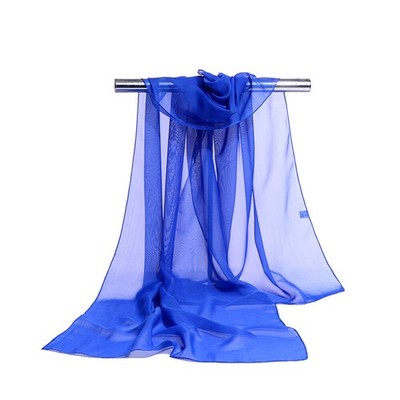 Damen Chiffon Schals Einfarbige Farben Dünne Damen Schal Atmungsaktiv 160*50cm