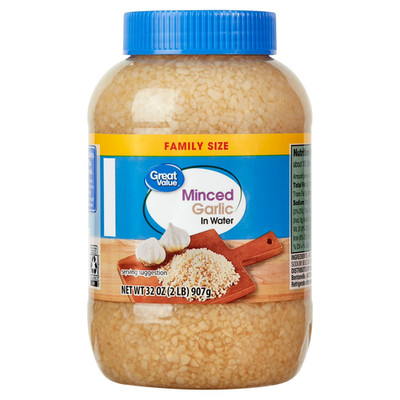 Great Value Minced Garlic in Water, 32 oz Free Shipping...