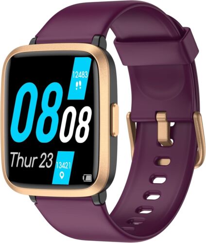 Smart Watch Fitness Heart Rate Blood Oxygen Sleep Monitor Waterproof - Purple - Picture 2 of 9