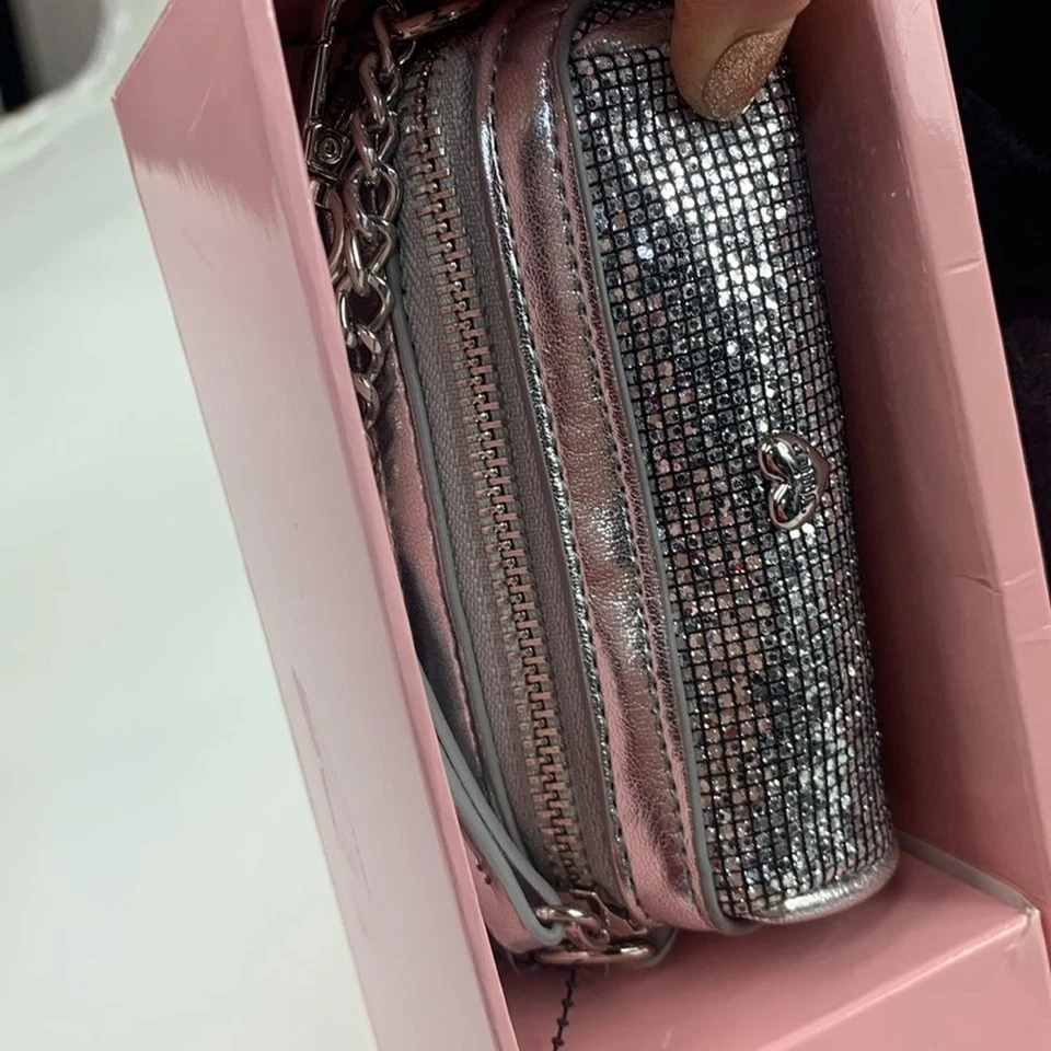 Mini bolso de mano Juicy Couture de regaliz y monedero de barril de plata conjunto de regalo nuevo con etiquetas Foto 4 de 4