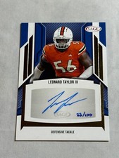 2024 Sage Hit Gold Leonard Taylor III Auto /100 #A-LT3 Jets