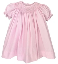 NWT Petit Ami Pink Gingham Bishop Smocked Baby Girls Dress 3M 3 Months Bloomers