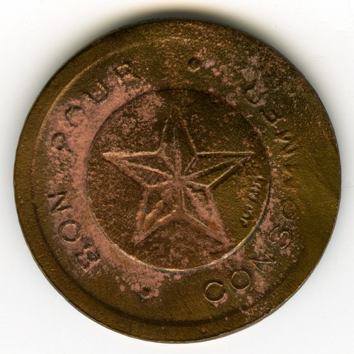 ☆ FRANCIA • FICHA MÁQUINA ANTIGUA ☆ BON POUR CONSOMMER VOLANT •MÁQUINAS A SOUS ☆C0483 - Imagen 2 de 2