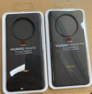 Genuine Huawei Mate50 Pro Mate50 PU Leather Back Cover Case-Glass Back Edition