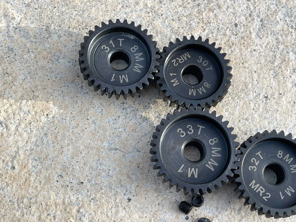 Engranajes de piñón 8 mm Mod 1.0 30-33T ¡ENGRANAJES DE VELOCIDAD CLASIFICADOS A 200+ MPH!! Foto 2 de 2