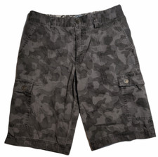 SHAUN WHITE BOY'S GRAY CAMO CARGO SHORTS SIZE 12