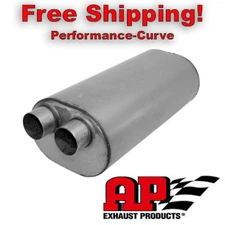 AP Exhaust Xlerator Muffler - Moderate Sound - 3" D / 2.5" D - X504