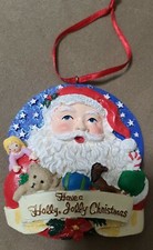 Holiday Keepsake Series Santa Claus Holly Jolly Christmas Ornament