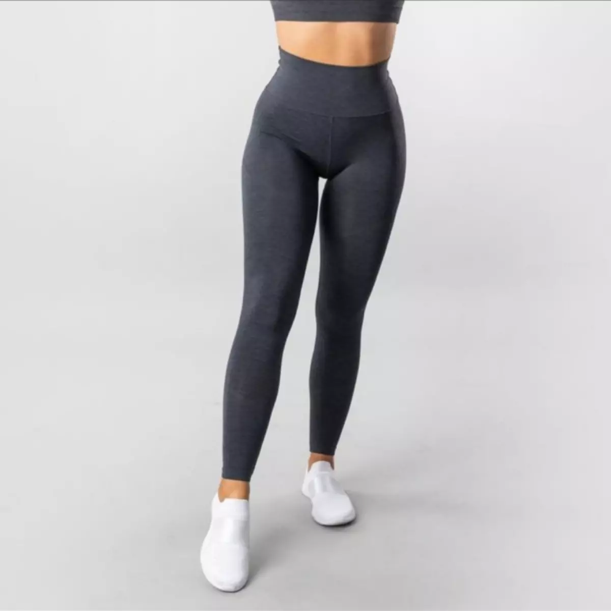 Alphalete Revival Leggings Womens Small Gray High Waisted Seamless