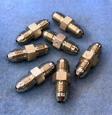 PARKER MALE-TO-MALE STRAIGHT FITTING ADAPTER SIZE: 1/4"JIC LOT OF 7 
