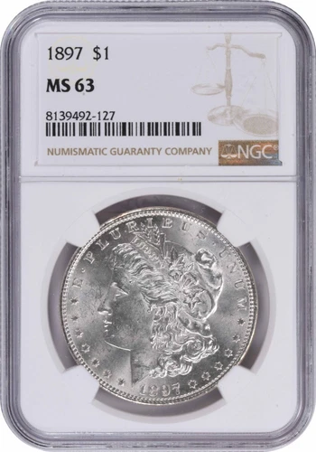 1897 Morgan Silver Dollar MS63 NGC