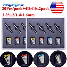 2pk Dental Quartz Fiber Post 65% Quartz Fiber Glass Screw Pile 1.0 1.2 1.4 1.6mm