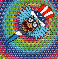 Rick and Morty Uncle Sam Dropper BLOTTER ART perforated sheet psychedelic art