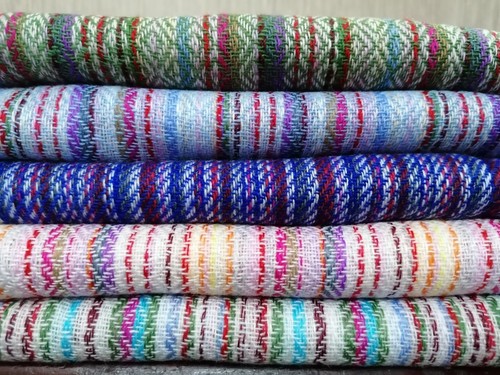 Pink Shaded Multi Colour Cashmere Scarf,Hand Woven in Nepal - Picture 5 of 5