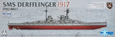Takom SP-7040 SMS Derfflinger 1917 (Vollrumpf mit Metallfässern) Maßstab 1:700