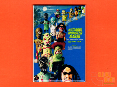 Motorized Monster Maker box art 2x3'' fridge/locker magnet Topper toys